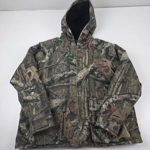 Mossy Oak Break-Up Infinity Jacket Mens XL Camo Hooded Insulated Hunting Parka
